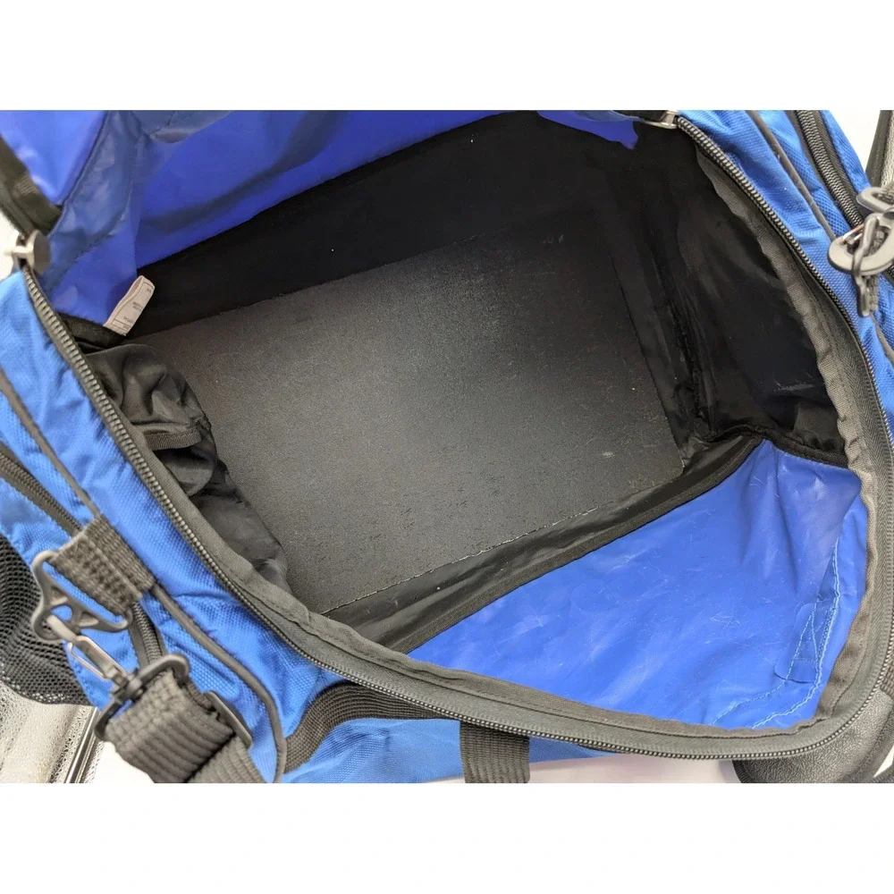Adidas Fresh Pak Duffel Bag Blue Black Sports Gym Travel Luggage Medium